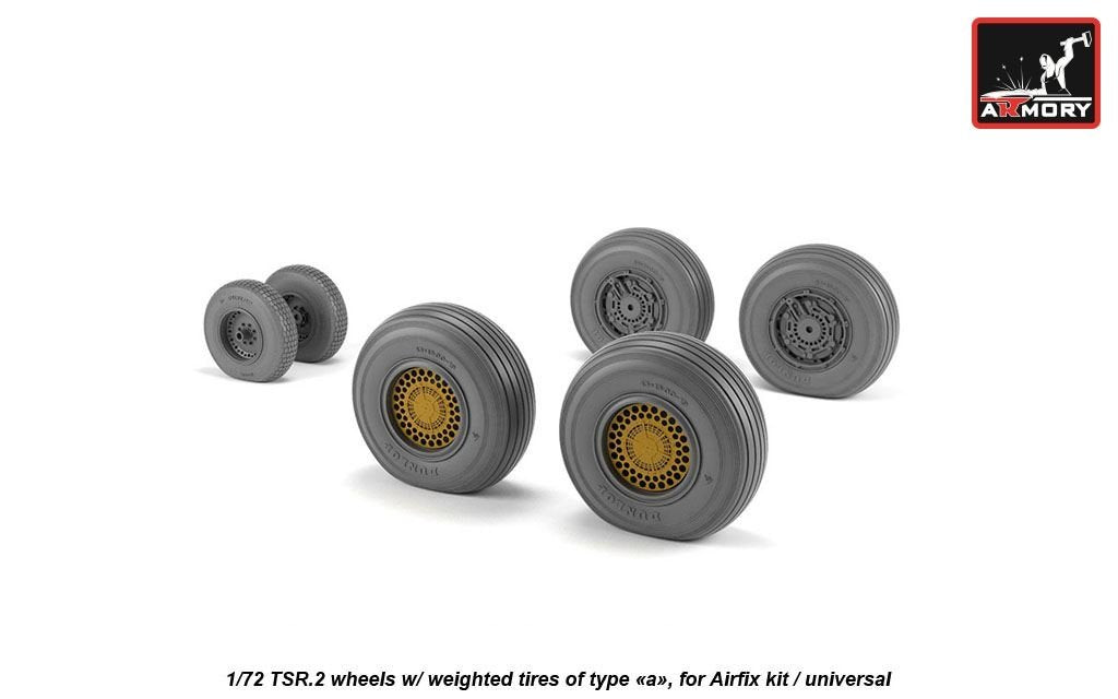 Armory Models AW72414 BAC TSR.2 wheels w/ weighted tires, type “a” (DL) 1/72 – image 3