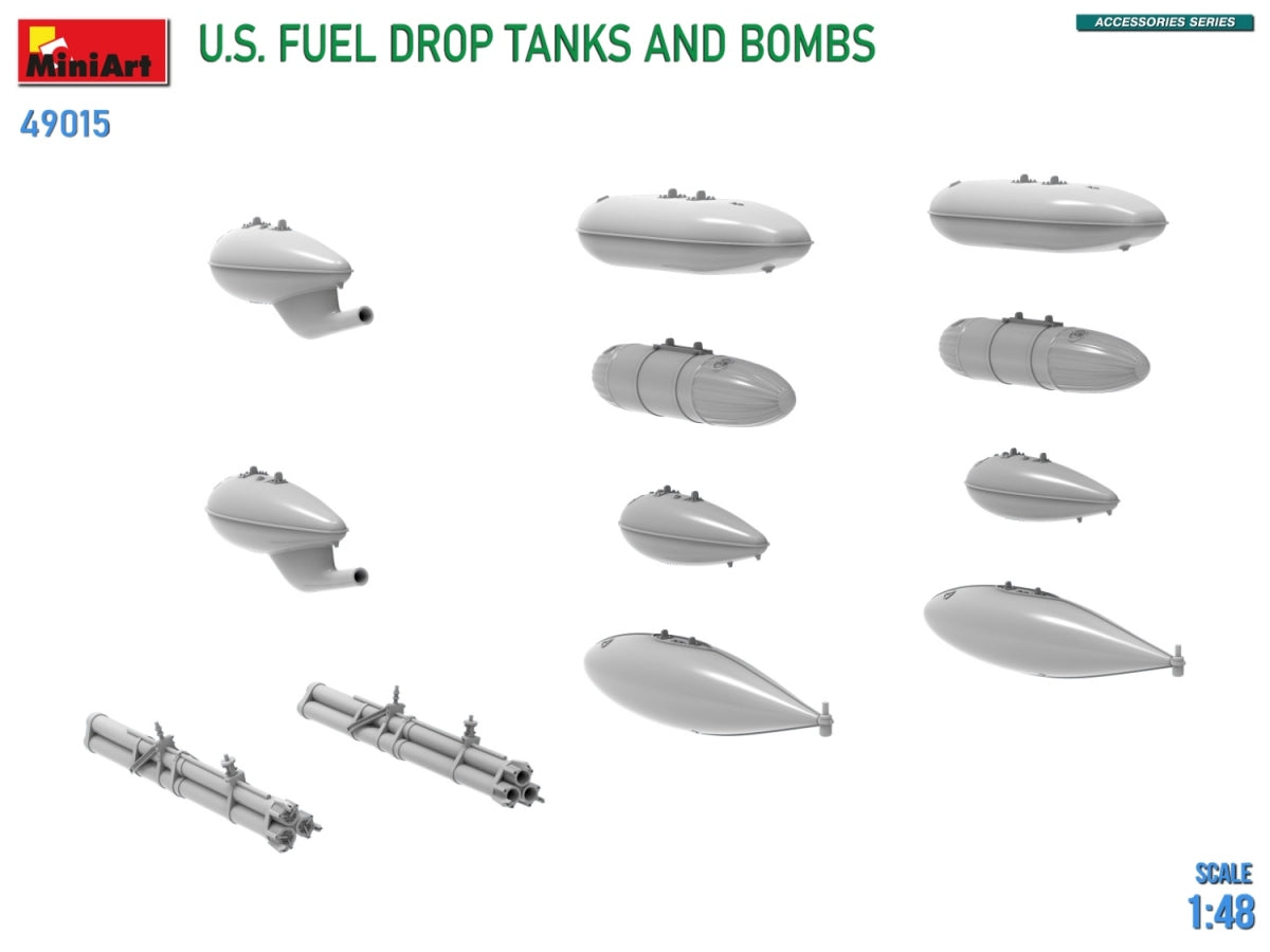 MiniArt 49015 U.S. FUEL DROP TANKS AND BOMBS 1/48 – zdjęcie 6