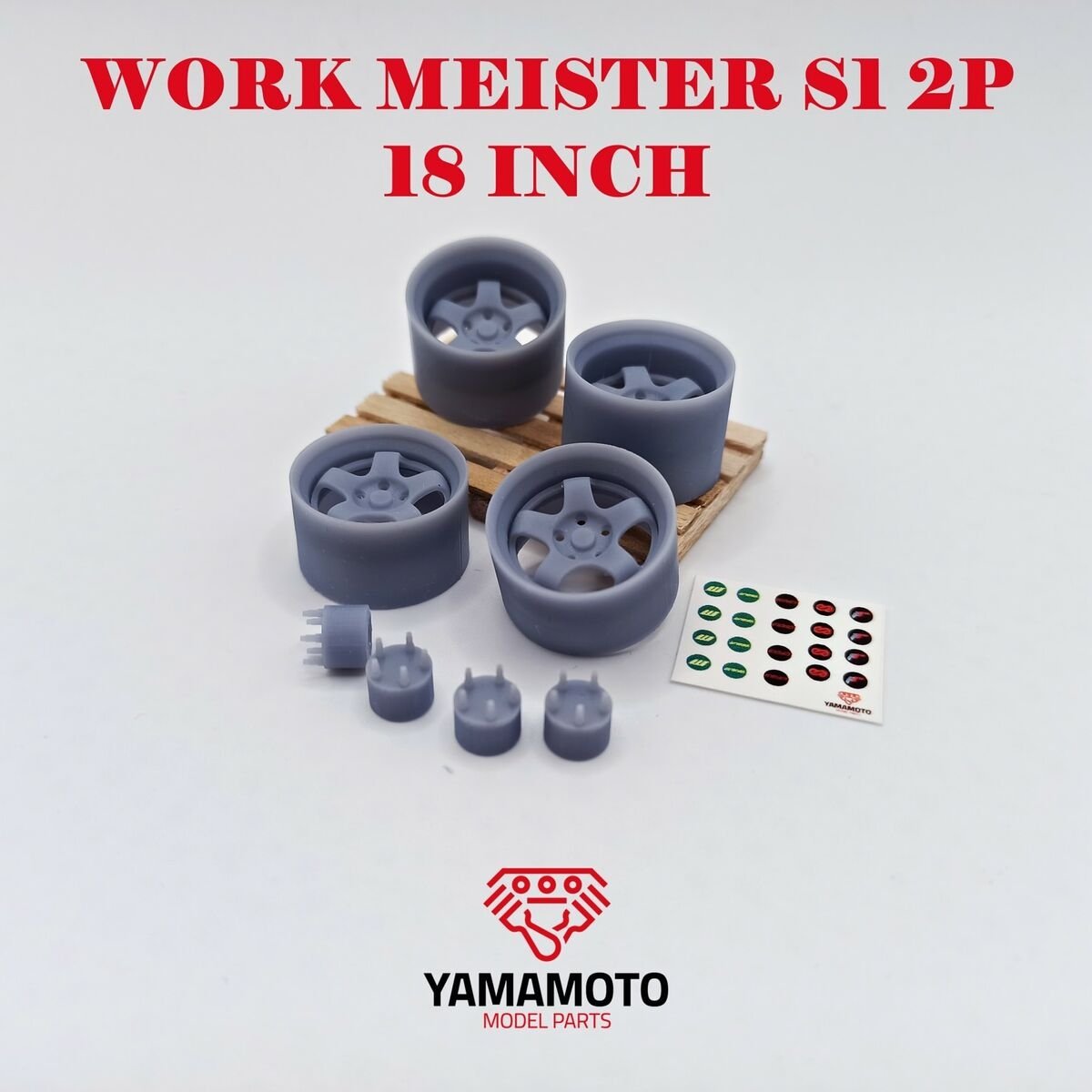 Yamamoto Model Parts YMPRIM6 Work Meister S1 2P 18&amp;quot; 5 Nuts 1/24