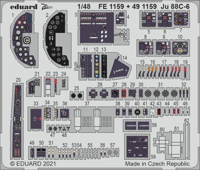 Eduard BIG49283 Ju 88C-6 ICM 1/48 – zdjęcie 4