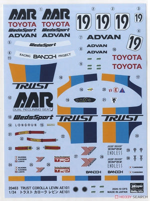 Hasegawa 20463 Trust Corolla Levin AE101 1/24 – zdjęcie 6
