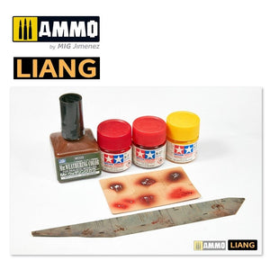 Liang 0005 Splashes Blood Effects Airbrush Stencils – zdjęcie 3