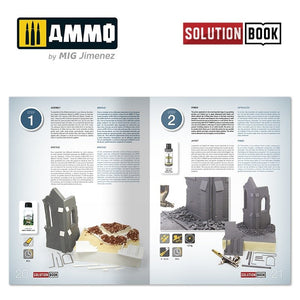 AMMO of Mig Jimenez 6510 How to Paint Brick Buildings. Colors &amp;amp; Weathering System Solution Book (Multilingual) – zdjęcie 2