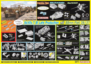 Dragon 6971 Sd.Kfz. 7 Late Production mit 8.8cm FlaK 36/37 1/35