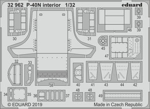 Eduard 32962 P-40N interior 1/32 TRUMPETER – zdjęcie 2