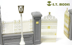 E.T. Model J35-001 Park Gate &amp;amp; Fence FOR MINIART KIT – zdjęcie 5