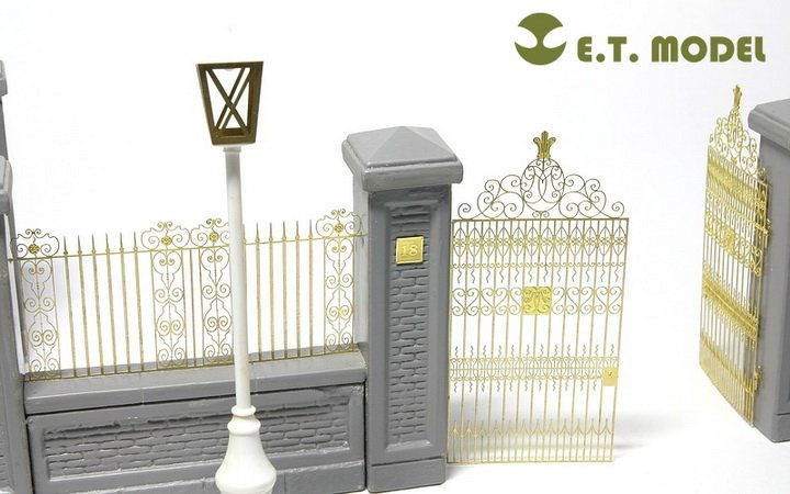 E.T. Model J35-001 Park Gate &amp;amp; Fence FOR MINIART KIT – zdjęcie 5