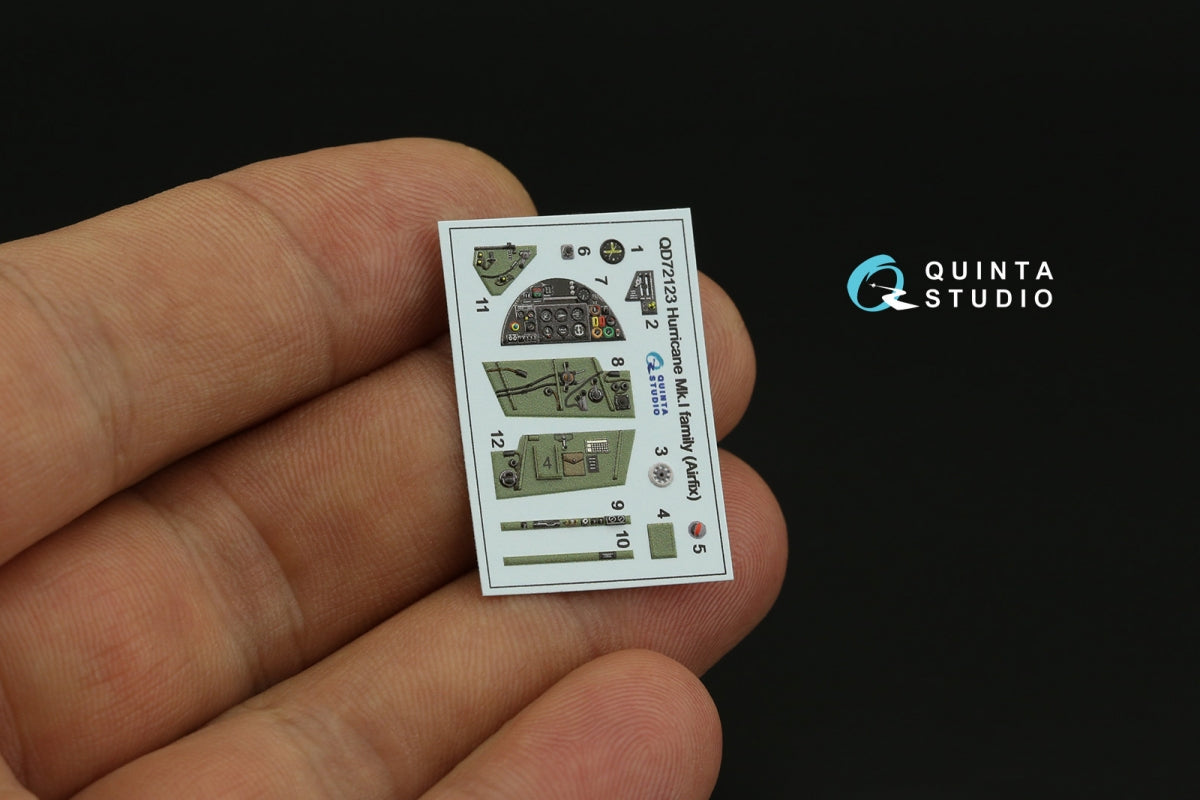 Quinta Studio QD72123 Hurricane Mk.I family 3D-Printed coloured Interior on decal paper (Airfix) 1/72 – zdjęcie 3