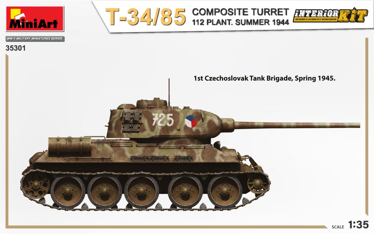 MiniArt 35301 T-34/85 COMPOSITE TURRET. 112 PLANT. SUMMER 1944 INTERIOR KIT 1/35 – Bild 5