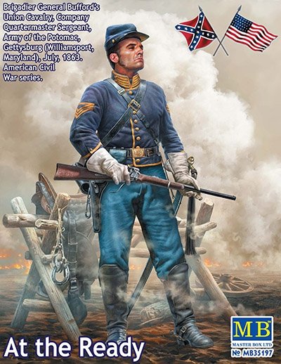 Master Box 35197 Guerre de Sécession américaine : En alerte. Cavalerie de l’Union du brigadier général Bufford, juillet 1863 1/35 