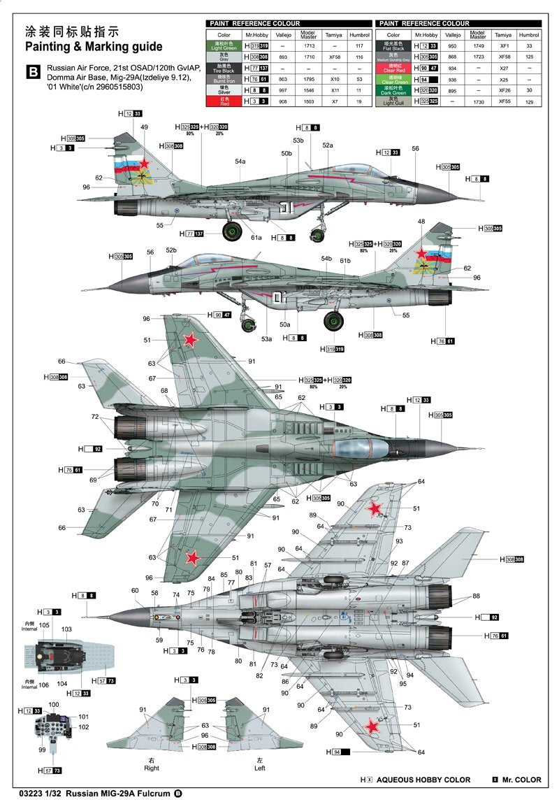 Trumpeter 03223 Russian MIG-29A Fulcrum 1/32 – zdjęcie 4