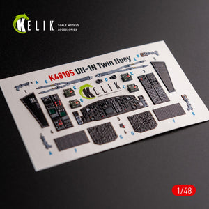 KELIK K48105 UH-1N &amp;quot;Twin Huey&amp;quot; - interior 3D decals for Zimi Model/KittyHawk kit 1/48