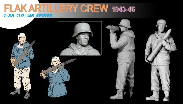 Dragon 6275 Flak Artillery Crew(Winter1943-45) 1/35 – zdjęcie 6