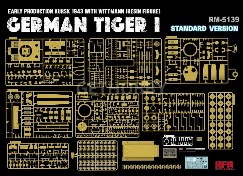 Rye Field Model 5139 Tiger I Early Production Wittmann Kursk 1943 Standart Version 1/35 – zdjęcie 3