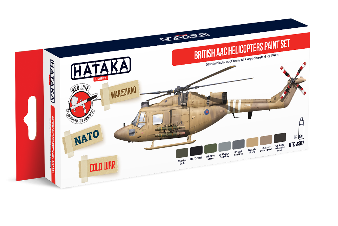 Hataka HTK-AS87 British AAC Helicopters paint set 8x17ml