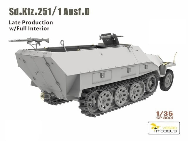 Vespid Models SP-8001 Sd.kfz.251/1 Ausf.D Late Production w/ Full Interior 1/35