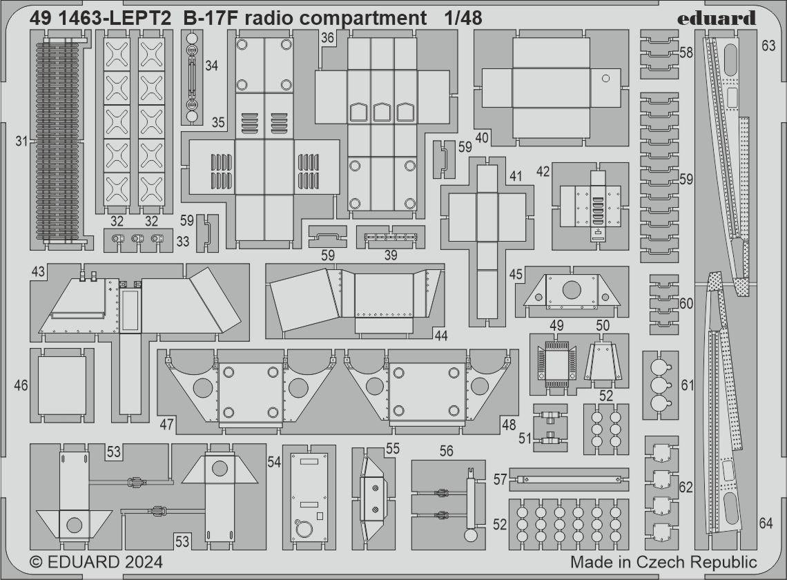Eduard BIG49427 B-17F alternate nose (frame X) PART I EDUARD 1/48 – image 9