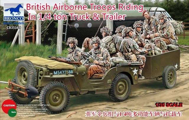 Bronco CB35169 Troupes aéroportées britanniques à bord d'un camion-remorque de 1/4 de tonne (1/35)