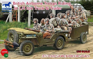 Bronco CB35169 British Airborne Troops Riding In 1/4 ton Truck Trailer 1/35