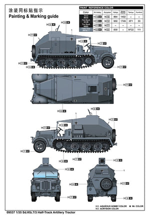 Trumpeter 09537 Sd.Kfz.7/3 Half-Track Artillery Tractor 1/35 – zdjęcie 5
