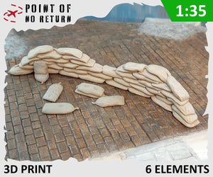 Point of no Return 3524052 Worki z piaskiem (stanowisko KM typ 1) / Sandbags (MG Firing post - type 1) 1/35 – zdjęcie 2