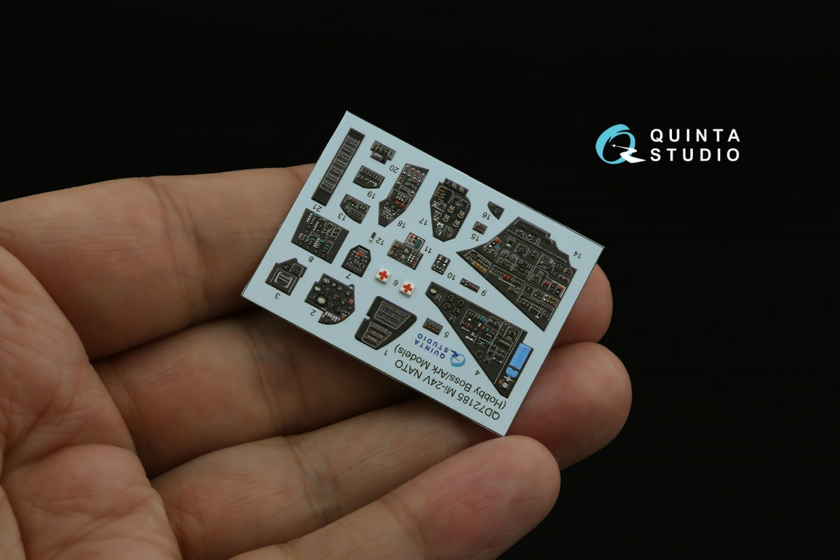 Quinta Studio QD+72185 Mi-24V NATO 3D-Printed &amp;amp; coloured Interior on decal paper (Hobby Boss/ARK Models) (with 3D-printed resin parts) 1/72 – zdjęcie 5