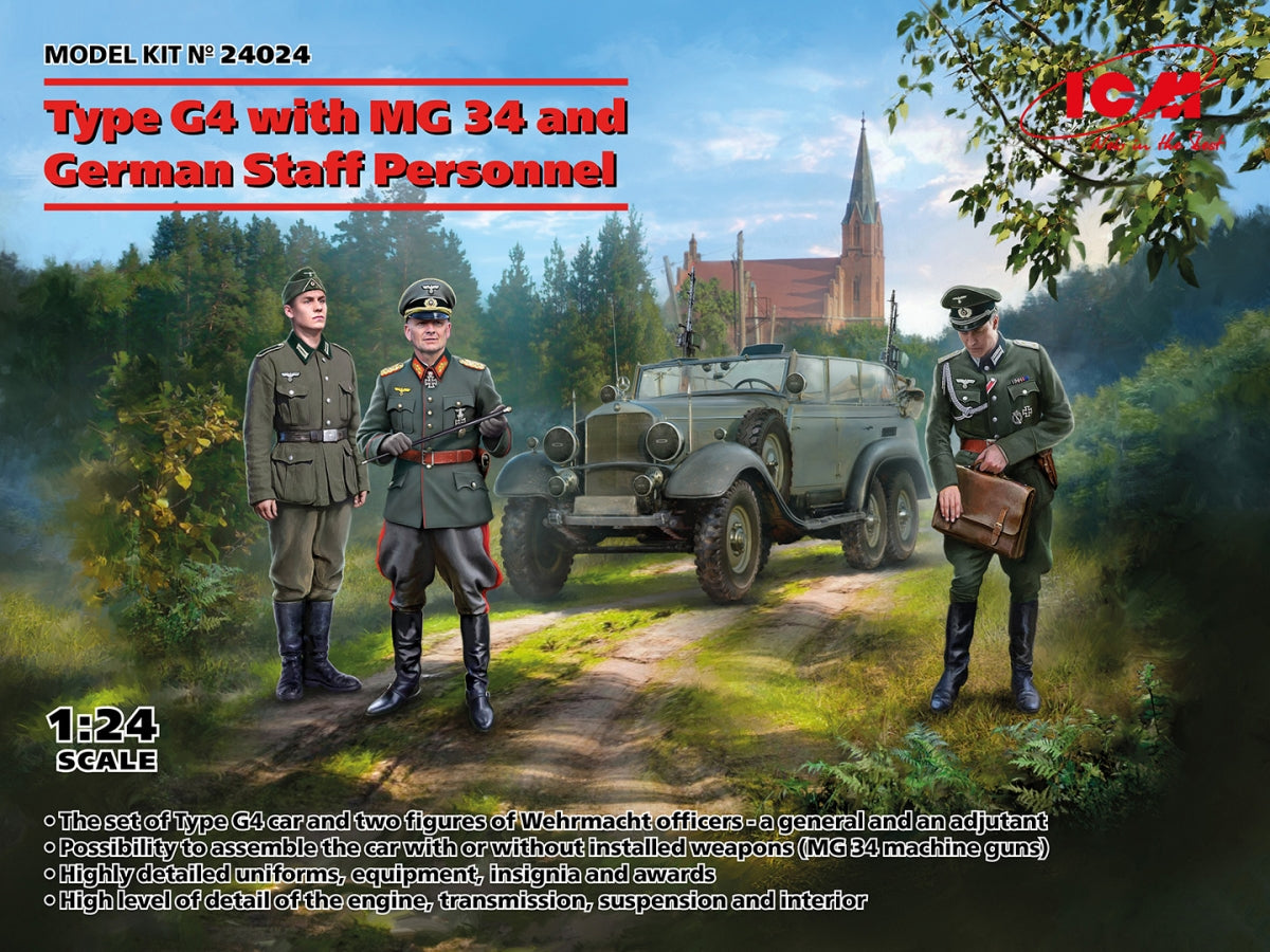 ICM 24024 Type G4 with MG 34 and German Staff Personnel 1/24 – image 2