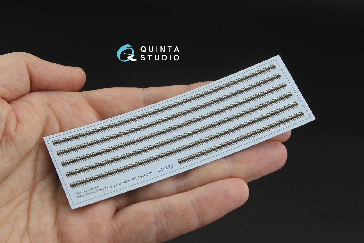 Quinta Studio QD32258 US WWII .03-06 (7.62) ammunition belts (for all kits) 1/32