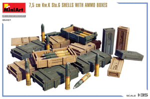MiniArt 35457 7,5 cm Kw.K Stu.G SHELLS WITH AMMO BOXES 1/35 – zdjęcie 2