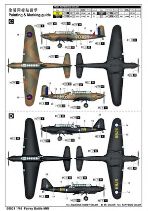 Trumpeter 05831 Fairey Battle Mk.I 1/48 – zdjęcie 5