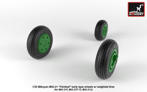 Armory Models AW32009 Mikoyan MiG-21 Fishbed wheels w/ weighted tires, early 1/32 – image 5