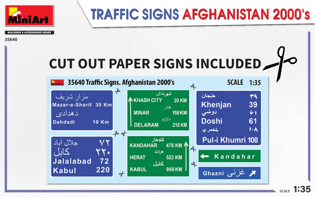 MiniArt 35640 TRAFFIC SIGNS AFGHANISTAN 2000’s 1/35 – zdjęcie 3