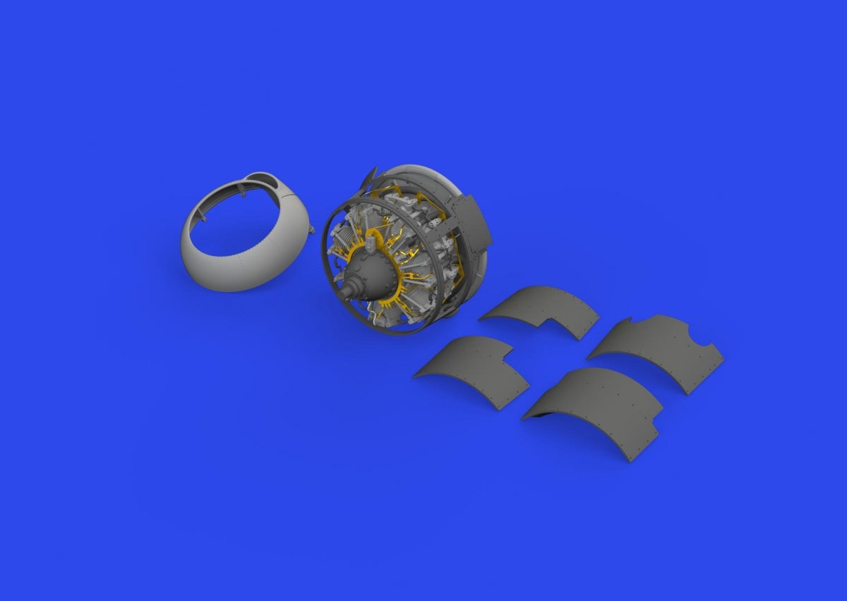Eduard 648827 F4F-3A engine PRINT EDUARD 1/48