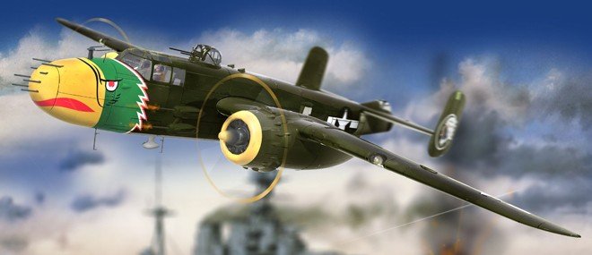 HK Models 01E02 B-25J Mitchell &amp;quot;Strafer&amp;quot; 1/32