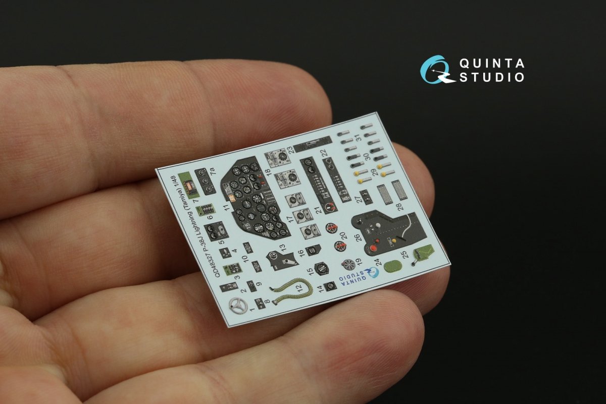 Quinta Studio QD48327 P-38J 3D-Printed &amp;amp; coloured Interior on decal paper (Tamiya) 1/48 – zdjęcie 5