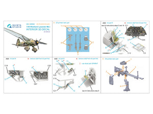 Quinta Studio QD+48582 Westland Lysander Mk.I 3D-Printed &amp;amp; coloured Interior on decal paper (Airfix) (with 3D-printed resin parts) 1/48 – zdjęcie 14