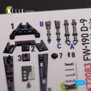 KELIK K72083 Fw 190 D-9 interior 3D decals for IBG Models kit 1/72 – zdjęcie 2