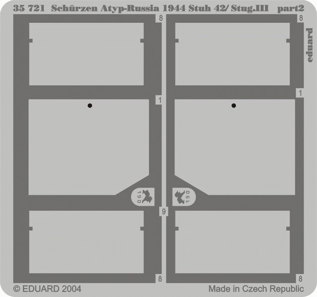 Eduard 35721 Schürzen Atyp-Russia 1944 Stuh 42/ StuG. III 1/35 Dragon – zdjęcie 2