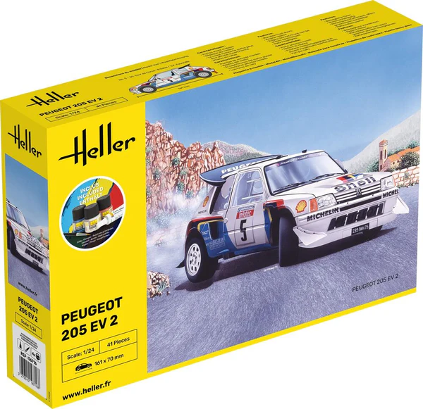 Heller 56716 STARTER KIT Peugeot 205 EV 2 1/24