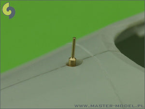 Master AM-32-041 He-162 Salamander - armament and detail set (MG 151 barrel tips, nose gear indicator and Pitot Tube) 1/32 – Bild 3