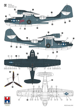Hobby 2000 72065 Consolidated PBY-5A Catalina ETO (Academy + CARTOGRAF + MASKS) 1/72 – image 6