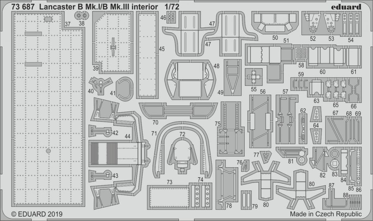 Eduard 73687 Lancaster B Mk. I/B Mk. III interior 1/72 AIRFIX – image 2