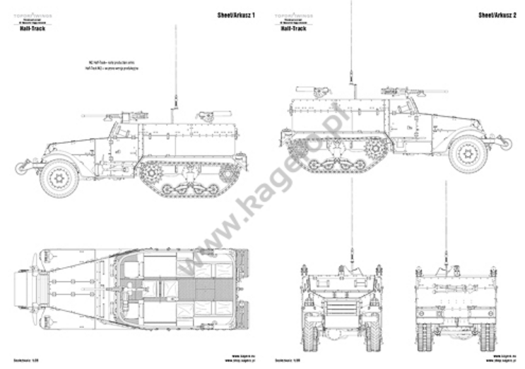 Kagero 7084 Armored Personnel Carrier M2/M3/M4 Half-Track EN/PL – zdjęcie 2