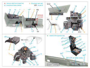 Quinta Studio QD+48486 F-4N Phantom II 3D-Printed &amp;amp; coloured Interior on decal paper (Academy) (with 3D-printed resin parts) 1/48 – zdjęcie 3