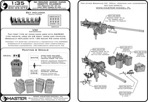 Master GM-35-072 D68375 Ammunition Boxes (50 rounds) for Browning M2 .50 rifle - used in early WWII (6 pcs.) - CLOSED 1/35 – image 5