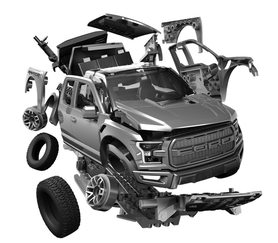 Airfix 6053 QUICKBUILD Ford F-150 Raptor - Grey – zdjęcie 7