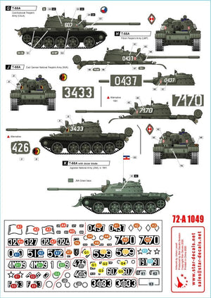 Star Decals 72-A1049 T-55A Cold War. Soviet (Army and Naval Infantry), Poland, Hungary, Jugoslavia, Czechoslovakia, Germany-DDR and Romania. 1/72 – zdjęcie 2