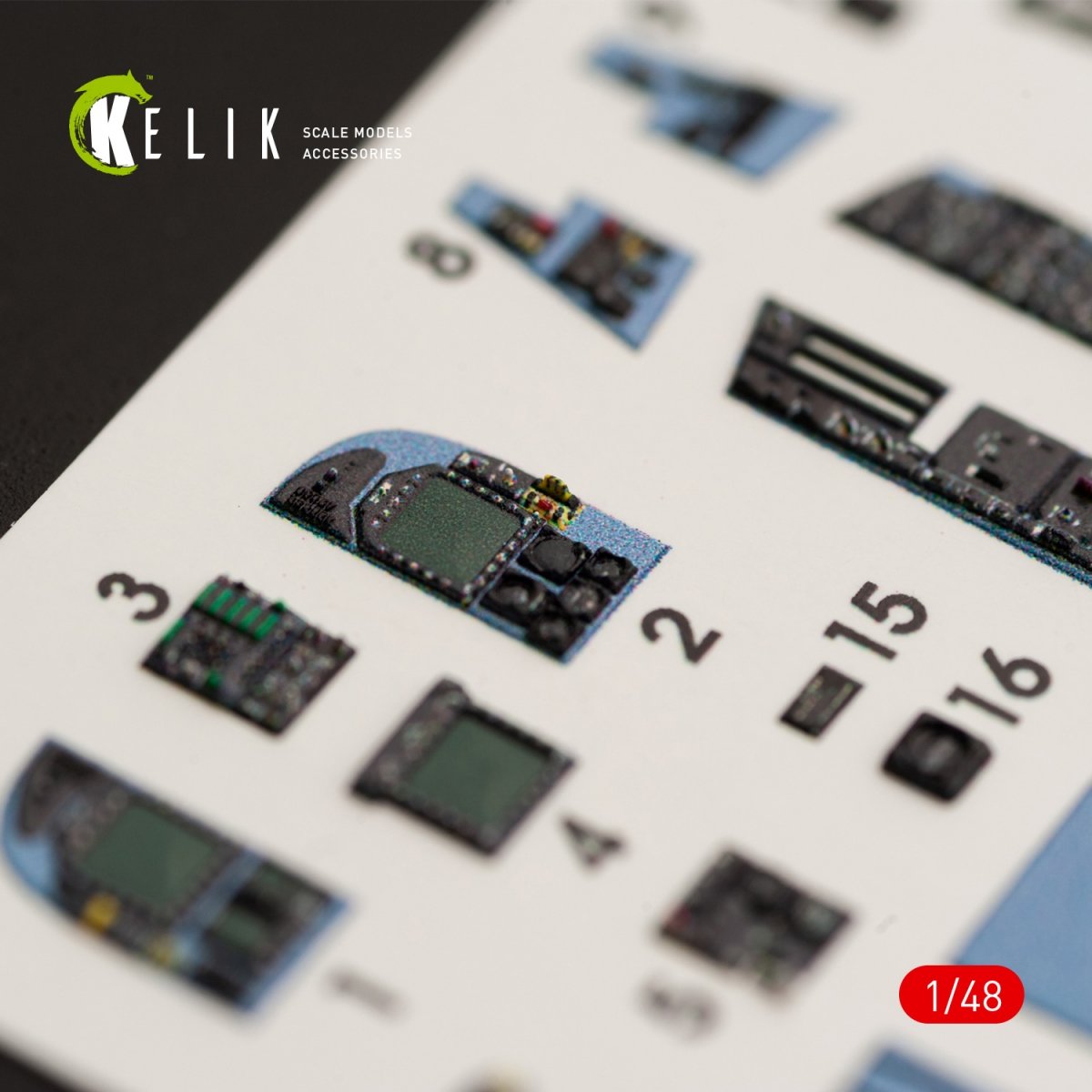 KELIK K48028 F/A-18A &amp;quot;HORNET&amp;quot; INTERIOR 3D DECALS FOR KINETIC KIT 1/48 – zdjęcie 3