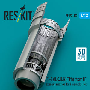 RESKIT RSU72-0233 F-4 (B, C, D, N) &amp;quot;Phantom II&amp;quot; exhaust nozzles for Finemolds kit (3D Printed) 1/72 – image 3