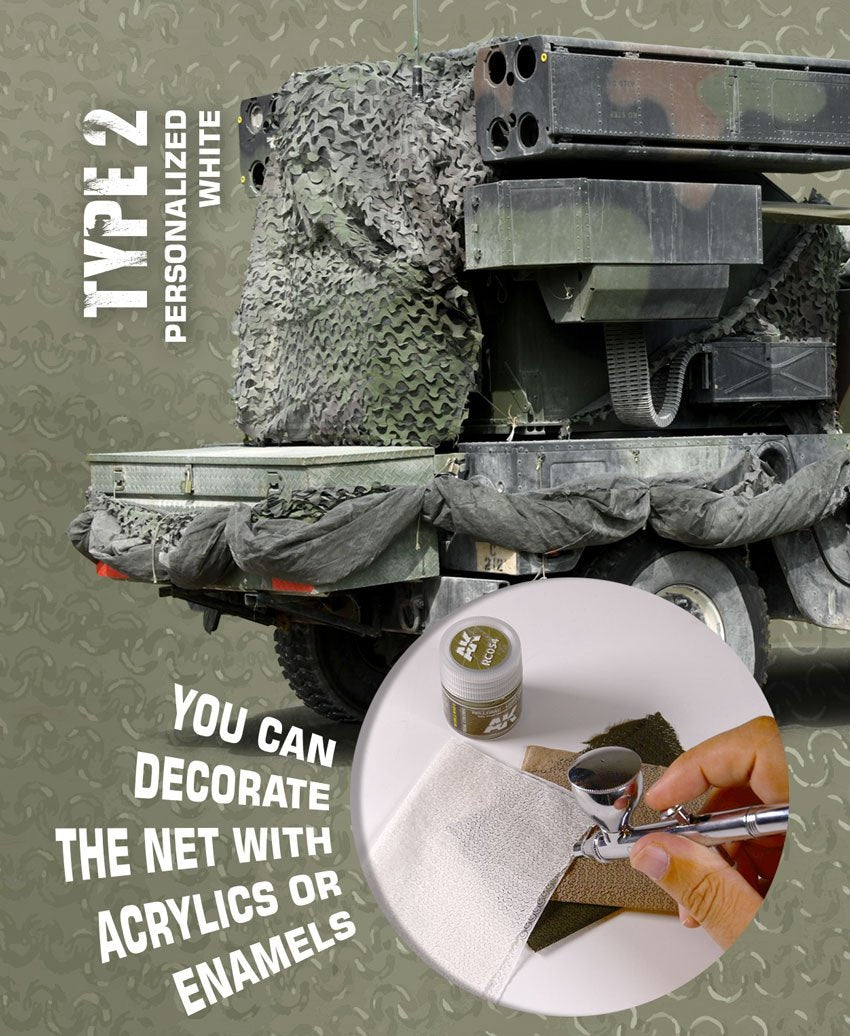 AK Interactive AK8063 CAMOUFLAGE NET PERSONALIZED WHITE TYPE 2 – image 2